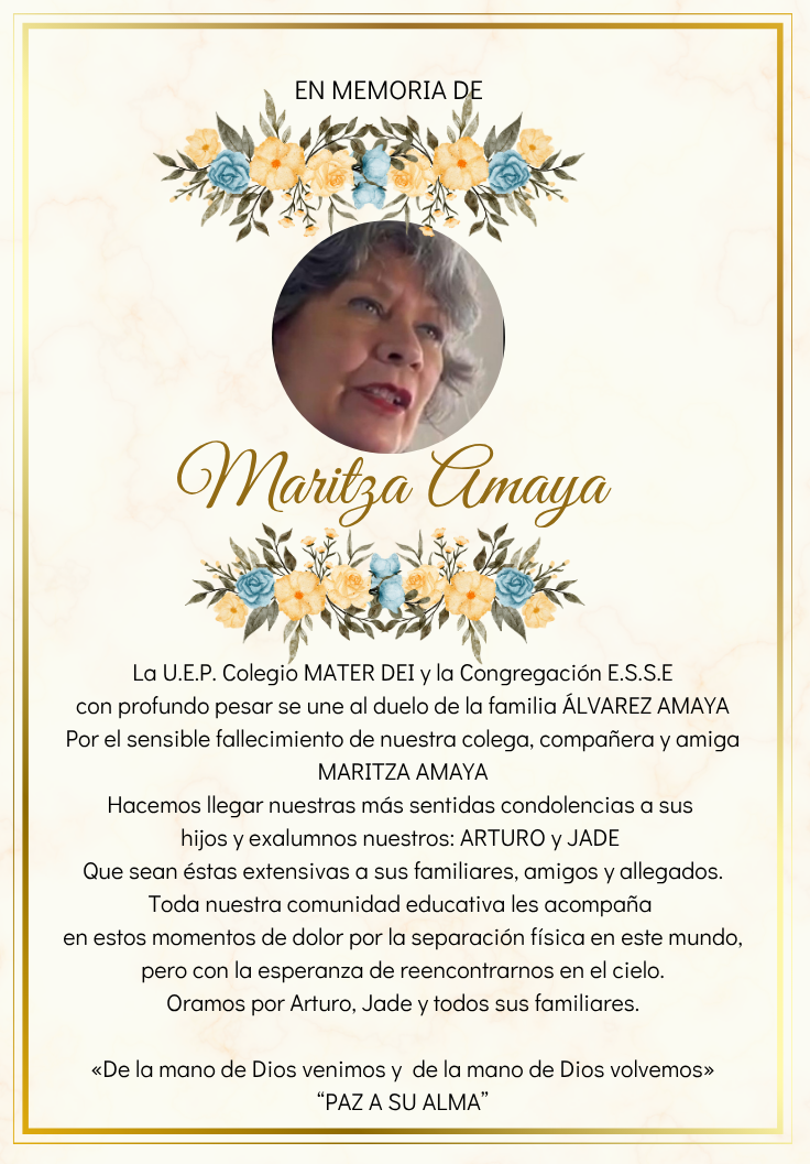 Obituario en Memoria de «MARITZA AMAYA»